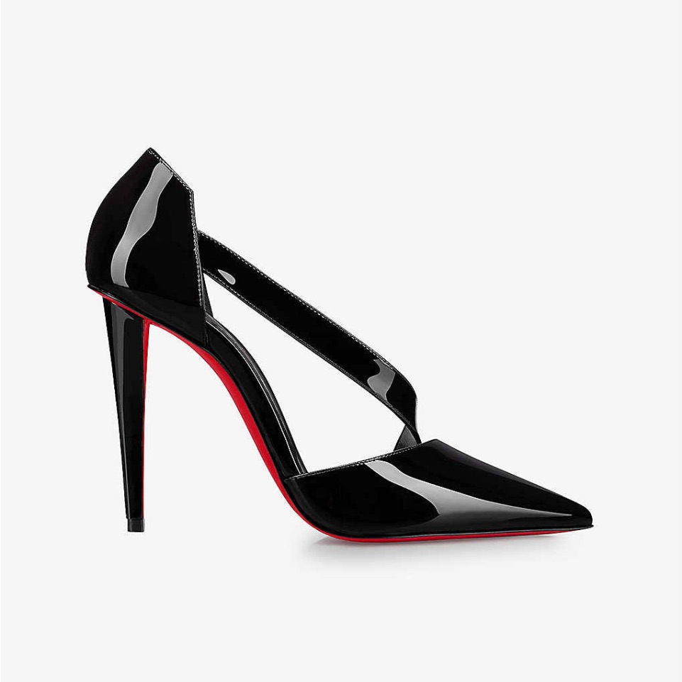Christian Louboutin Ograde Patent Black Stiletto Sz 41